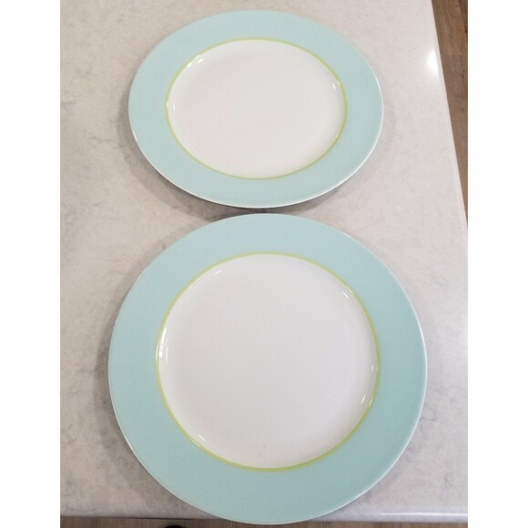 Pair of porcelain dinner plates approx 11" vintage - Picture 8 of 10